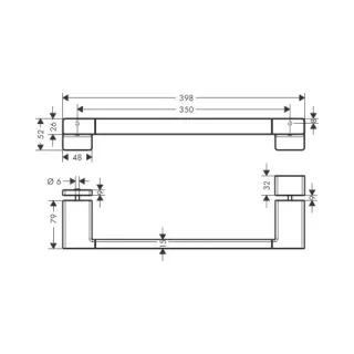 Ручка для двери в душевую Hansgrohe AddStoris 41759700 матовый белый